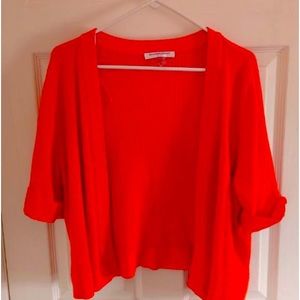 Allison Daley women’s bright ORANGE women’s 2X short sleeves w/button cardigan